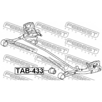 Втулка балки моста FEBEST TAB-433-1