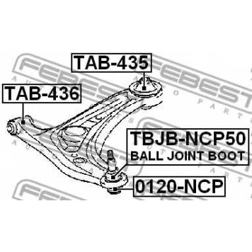 Подвеска рычага независимой подвески колеса FEBEST TAB-435-1
