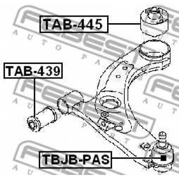 Подвеска рычага независимой подвески колеса FEBEST TAB-445-1