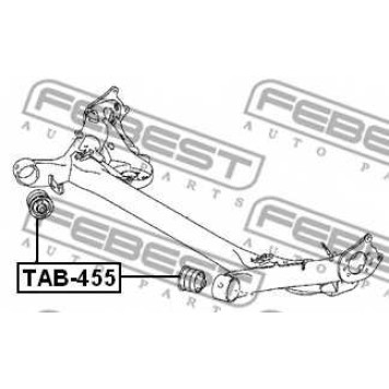 Втулка балки моста FEBEST TAB-455-1