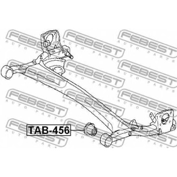 Втулка балки моста FEBEST TAB-456-1