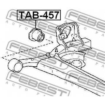 Втулка балки моста FEBEST TAB-457-1