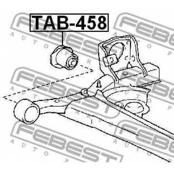 Втулка балки моста FEBEST TAB-458-1