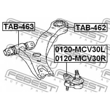 Подвеска рычага независимой подвески колеса FEBEST TAB-463-1
