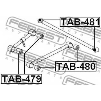 Подвеска рычага независимой подвески колеса FEBEST TAB-480-1