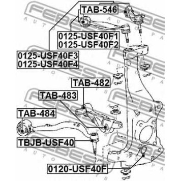 Подвеска рычага независимой подвески колеса FEBEST TAB-482-1