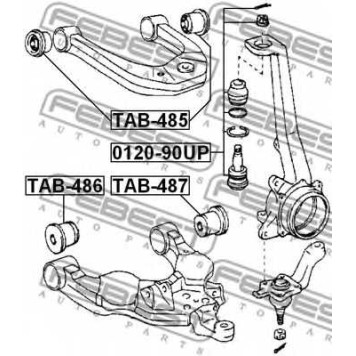 Подвеска рычага независимой подвески колеса FEBEST TAB-487-1