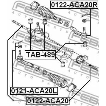 Подвеска рулевого управления FEBEST TAB-489-1