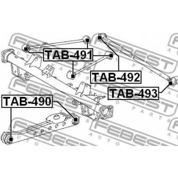 Подвеска рычага независимой подвески колеса FEBEST TAB-493-1