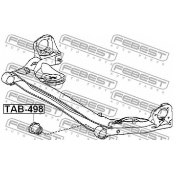 Втулка балки моста FEBEST TAB-498-1