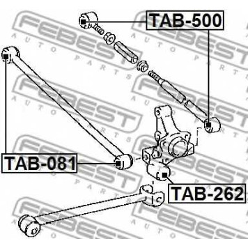 Подвеска рычага независимой подвески колеса FEBEST TAB-500-1