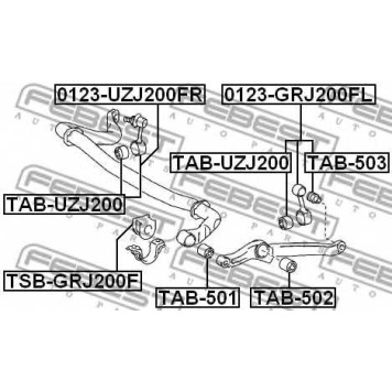 Подвеска рычага независимой подвески колеса FEBEST TAB-501-1