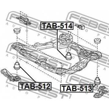 Втулка балки моста FEBEST TAB-512-1