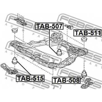 Втулка балки моста FEBEST TAB-515-1
