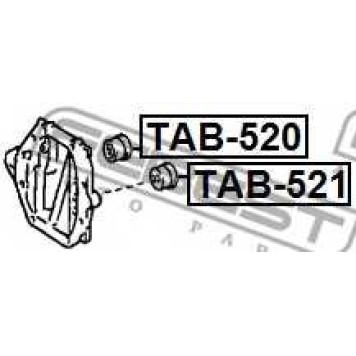 Втулка, амортизатор FEBEST TAB-521-1