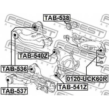 Подвеска рычага независимой подвески колеса FEBEST TAB-537-1