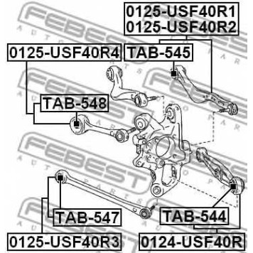 Подвеска рычага независимой подвески колеса FEBEST TAB-545-1