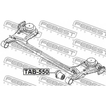 Втулка балки моста FEBEST TAB-550-1