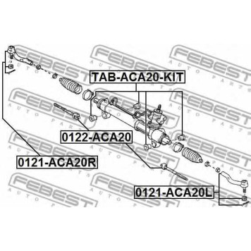 Подвеска рулевого управления FEBEST TAB-ACA20-KIT-1