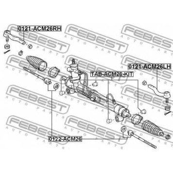 Подвеска рулевого управления FEBEST TAB-ACM26-KIT-1