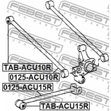 Подвеска рычага независимой подвески колеса FEBEST TAB-ACU10R-1