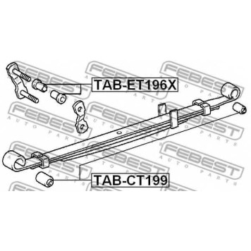 Втулка листовой рессоры FEBEST TAB-CT199-1