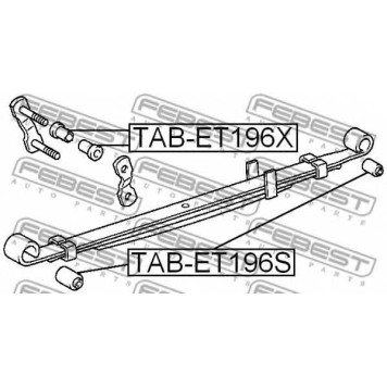 Втулка листовой рессоры FEBEST TAB-ET196X-1