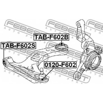 Подвеска рычага независимой подвески колеса FEBEST TAB-F602S-1