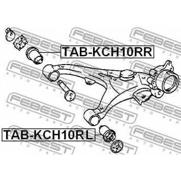 Подвеска рычага независимой подвески колеса FEBEST TAB-KCH10RR-1