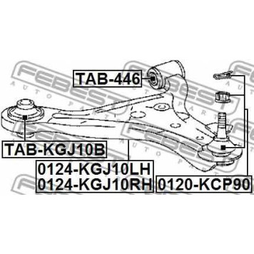 Подвеска рычага независимой подвески колеса FEBEST TAB-KGJ10B-1