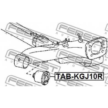 Втулка балки моста FEBEST TAB-KGJ10R-1