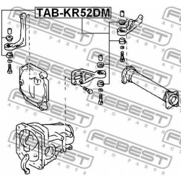 Опора, дифференциал FEBEST TAB-KR52DM-1