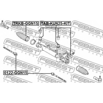 Подвеска рулевого управления FEBEST TAB-KUN25-KIT-1