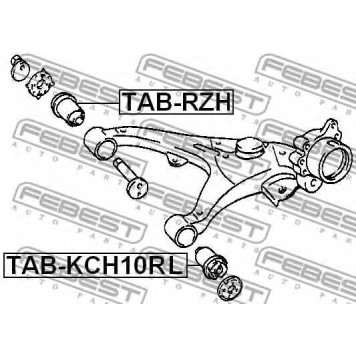 Подвеска рычага независимой подвески колеса FEBEST TAB-RZH-1