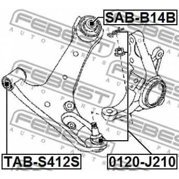 Подвеска рычага независимой подвески колеса FEBEST TAB-S412S-1