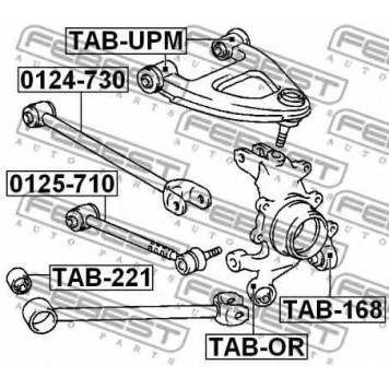 Подвеска рычага независимой подвески колеса FEBEST TAB-UPM-1