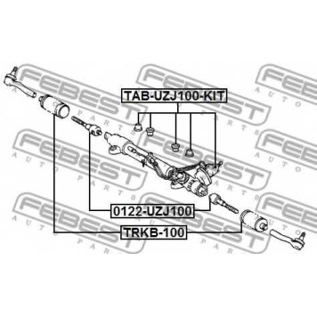 Подвеска рулевого управления FEBEST TAB-UZJ100-KIT-1
