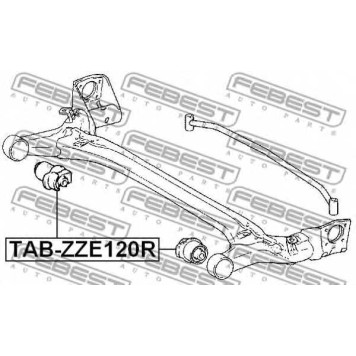 Втулка балки моста FEBEST TAB-ZZE120R-1