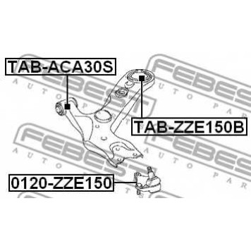Подвеска рычага независимой подвески колеса FEBEST TAB-ZZE150B-1