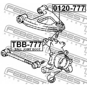Ремкомплект, несущих / направляющих шарниров FEBEST TBB-777-1