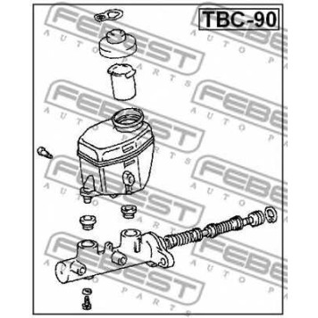 Главный тормозной цилиндр FEBEST TBC-90-1
