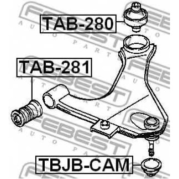 Ремкомплект, несущих / направляющих шарниров FEBEST TBJB-CAM-1
