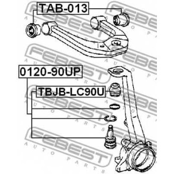 Ремкомплект, несущих / направляющих шарниров FEBEST TBJB-LC90U-1