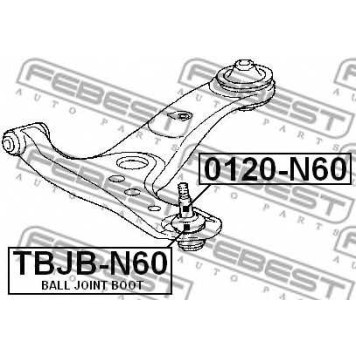 Ремкомплект, несущих / направляющих шарниров FEBEST TBJB-N60-1