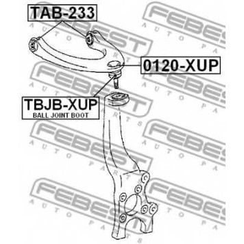 Ремкомплект, несущих / направляющих шарниров FEBEST TBJB-XUP-1