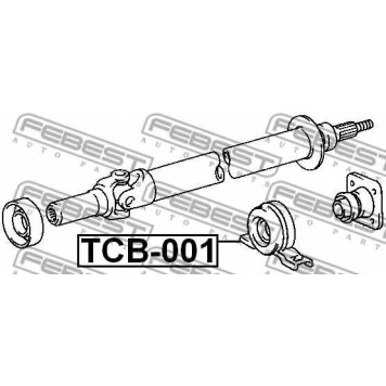 Подшипник, промежуточный подшипник карданного вала FEBEST TCB-001-1