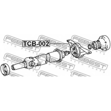 Подшипник, промежуточный подшипник карданного вала FEBEST TCB-002-1