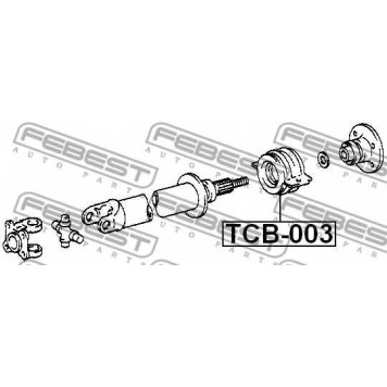 Подшипник, промежуточный подшипник карданного вала FEBEST TCB-003-1