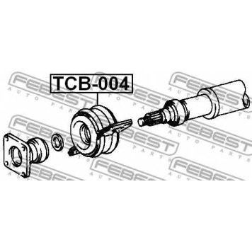 Подшипник, промежуточный подшипник карданного вала FEBEST TCB-004-1