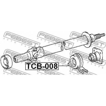 Подшипник, промежуточный подшипник карданного вала FEBEST TCB-008-1